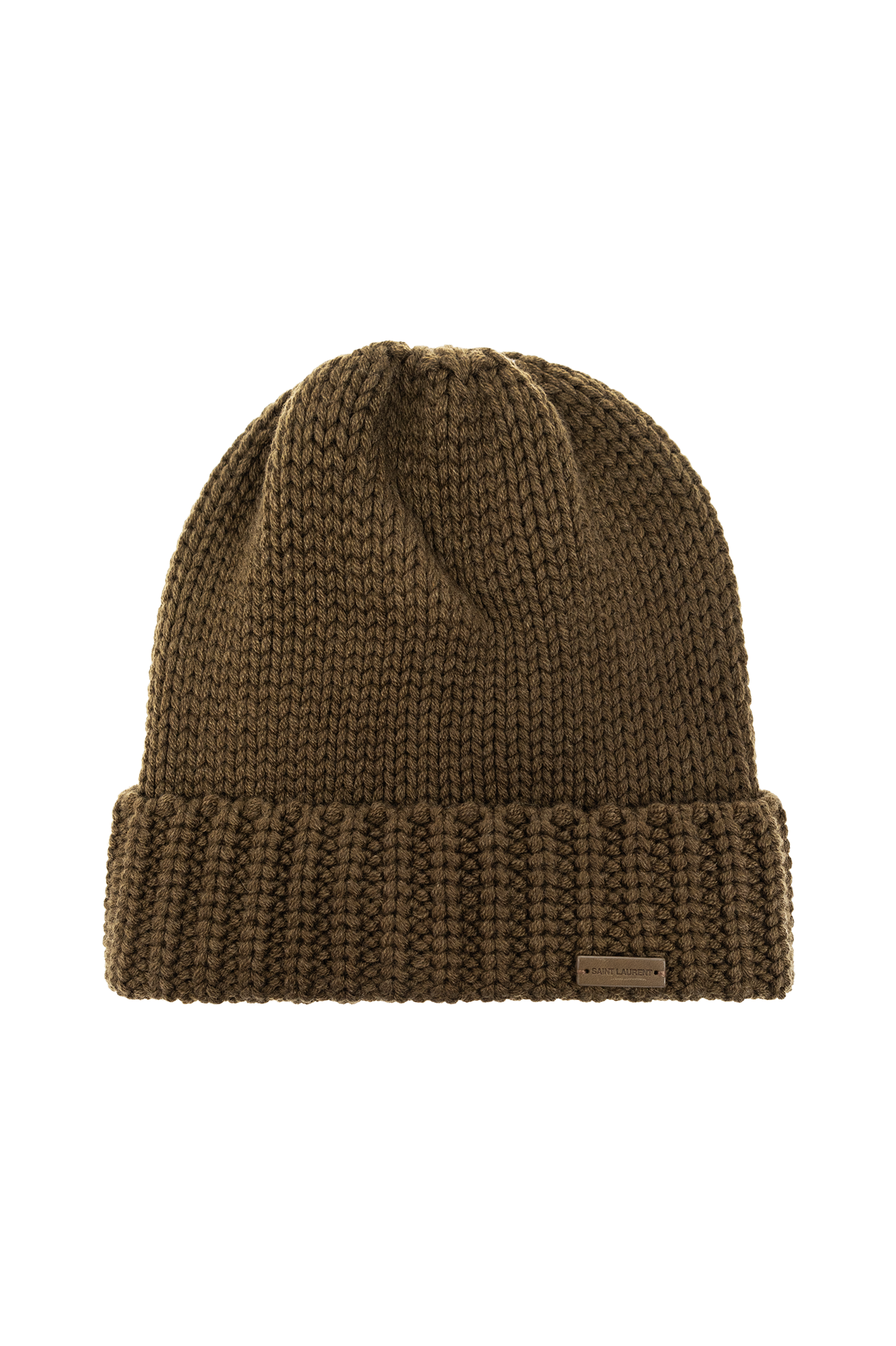 ニットキャップ・ビーニー Saint Laurent Black cashmere beanie hat (7194173Y205 1000) KNITTED CUFFED BEANIE IN CASHMERE | Saint Laurent | YSL CA